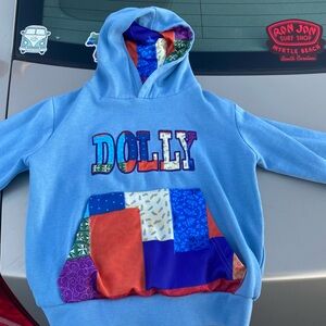 Dolly Kids Patchwork Hoodie - Blue and Multicolor